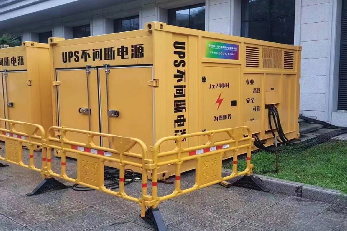 墨江发电机租赁施工现场