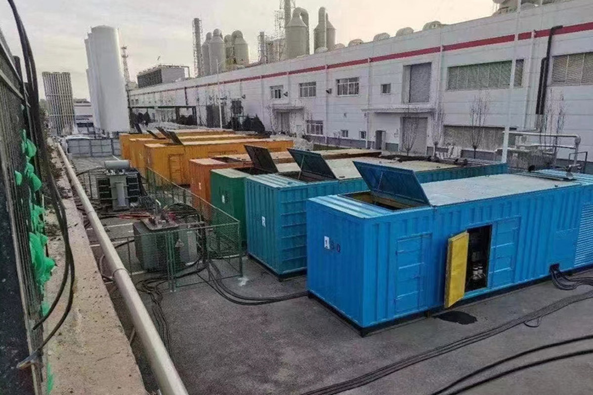 墨江发电机租赁施工现场